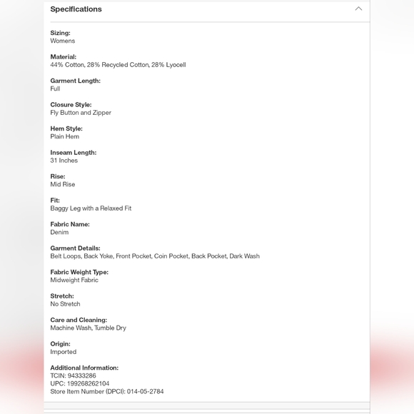 Womens Jeans 90s Baggy Size 14 Reg #228 - Picture 9 of 9